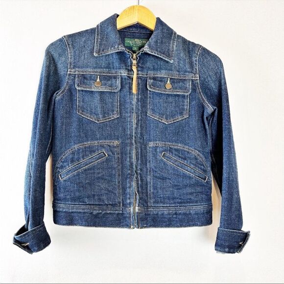 EUC Ralph Lauren Jean Company Jean Jacket Petite Sz. XSmall - Picture 2 of 8